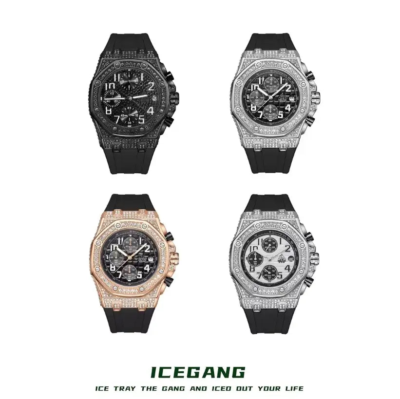 ICEGANG three-eye Fashionable diamond watches - Yoyisjewelry