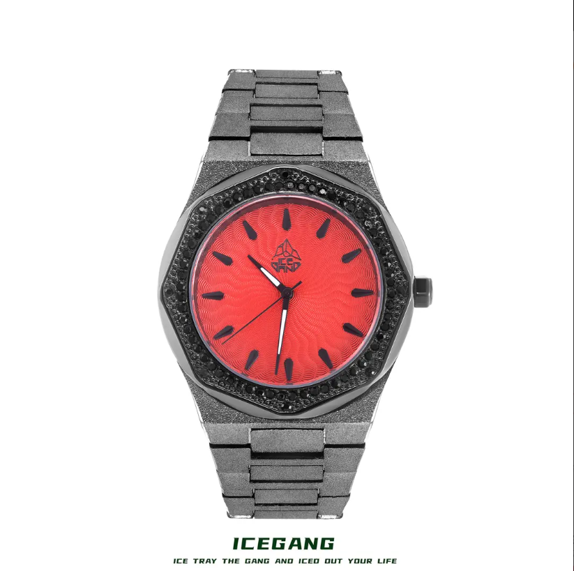 ICEGANG Sun God Series Frosted Gold Full Diamond Watch - Yoyisjewelry