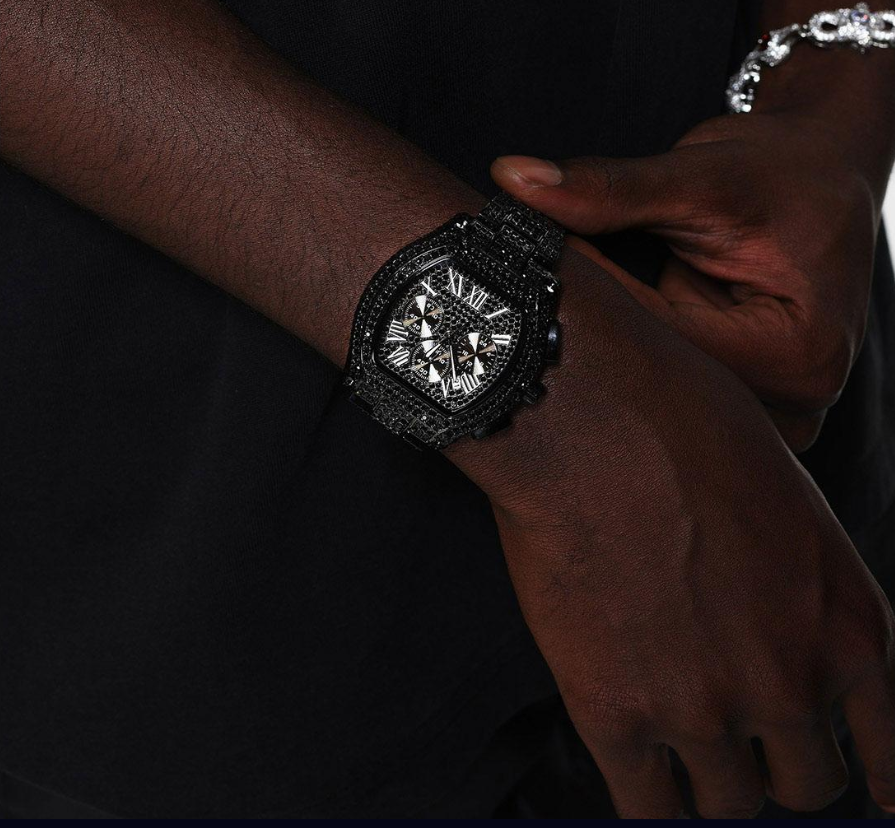 ICEGANG original three-eye barrel-shaped hip-hop luxury watch - Yoyisjewelry