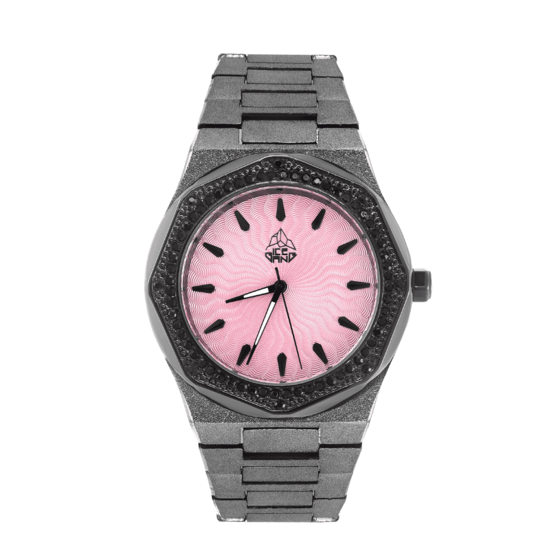 ICEGANG Sun God Series Frosted Gold Full Diamond Watch - Yoyisjewelry