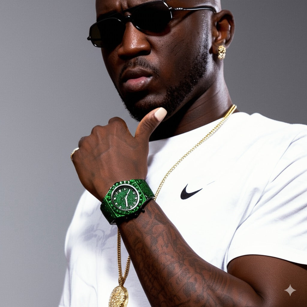 Icegang green kaleidoscope watch - Yoyisjewelry