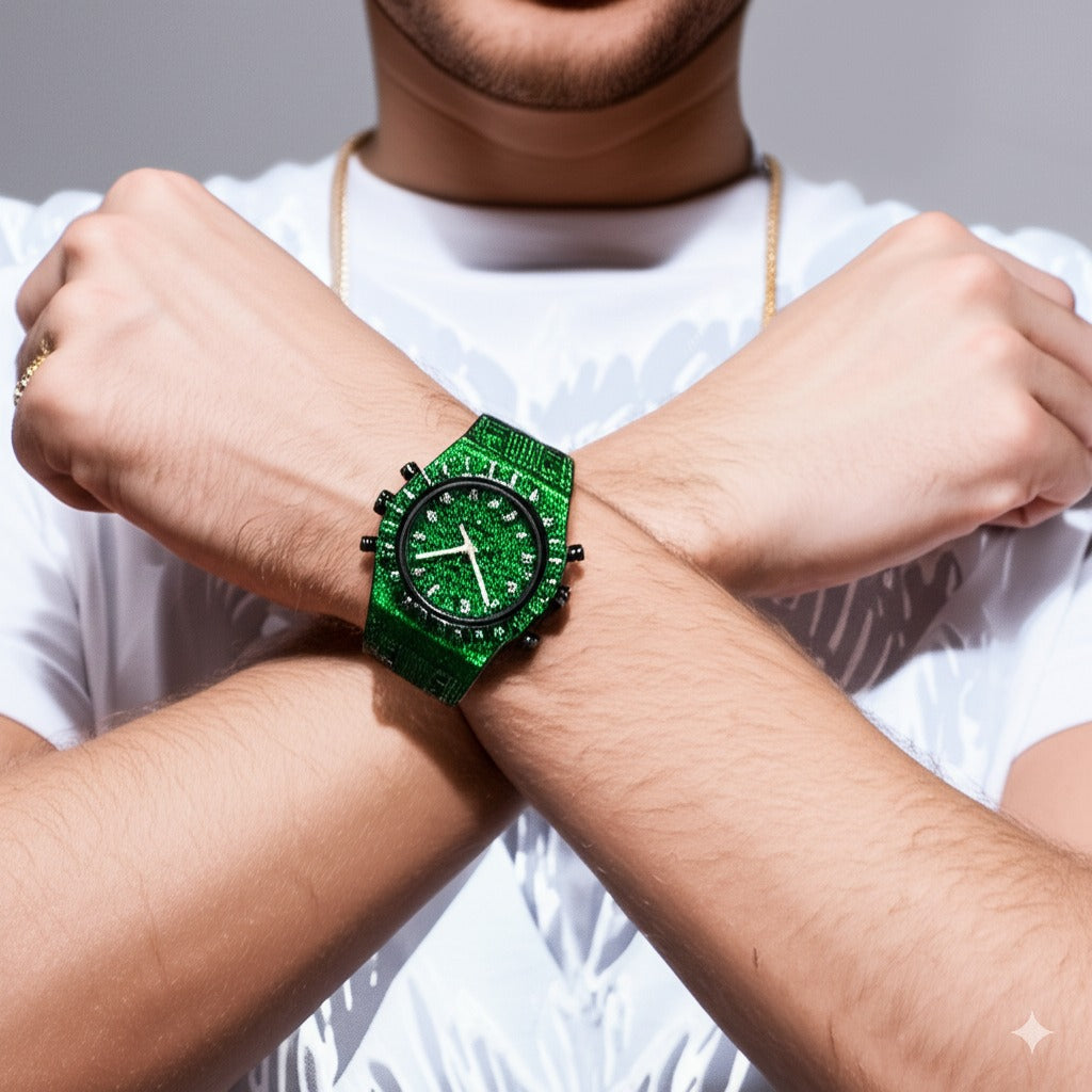 Icegang green kaleidoscope watch - Yoyisjewelry