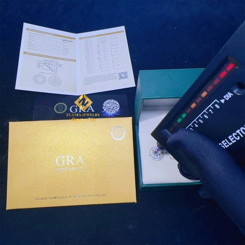 Men's Moissanite  Brilliant Cut Earrings - Yoyisjewelry