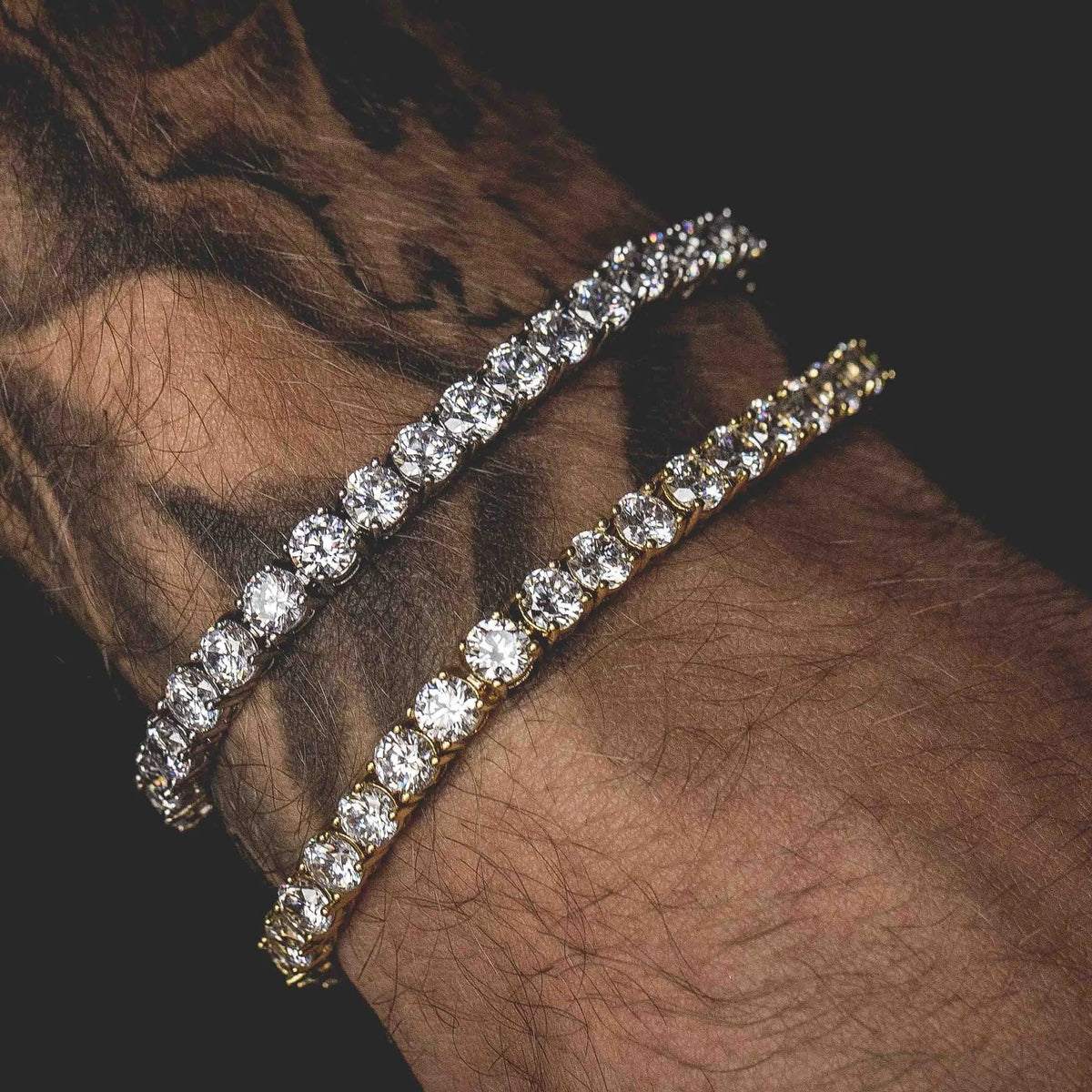 Men's Moissanite Cubic Zirconia Tennis Bracelet - Yoyisjewelry
