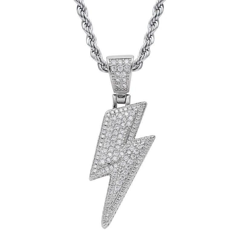 Men's Moissanite  Lightning Bold Pendant Chain - Yoyisjewelry