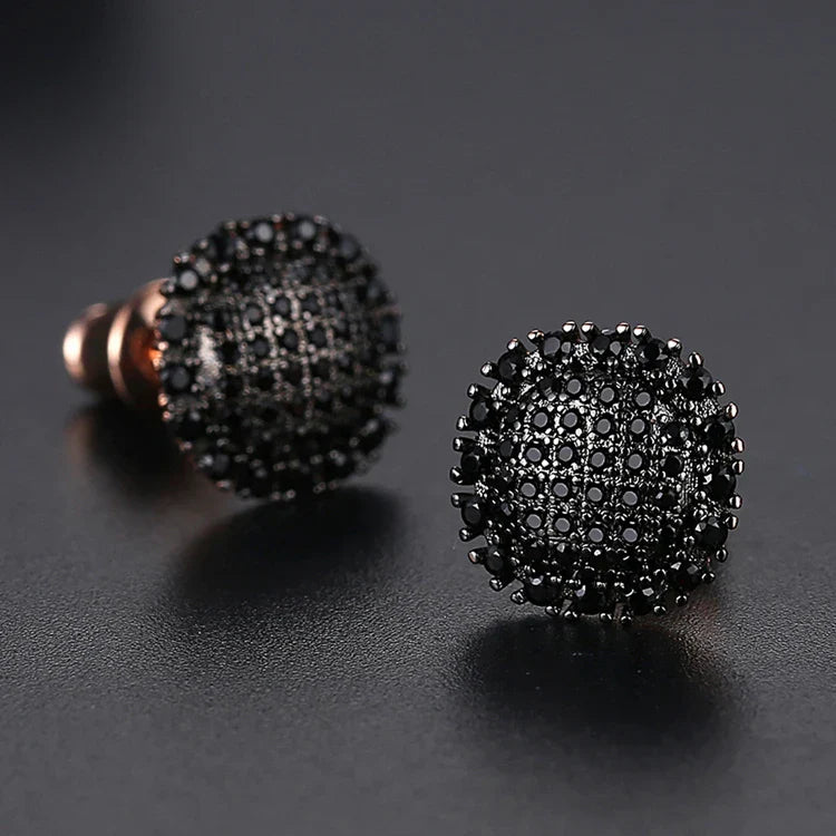 Men's Moissanite  Round Stud Earrings - Yoyisjewelry