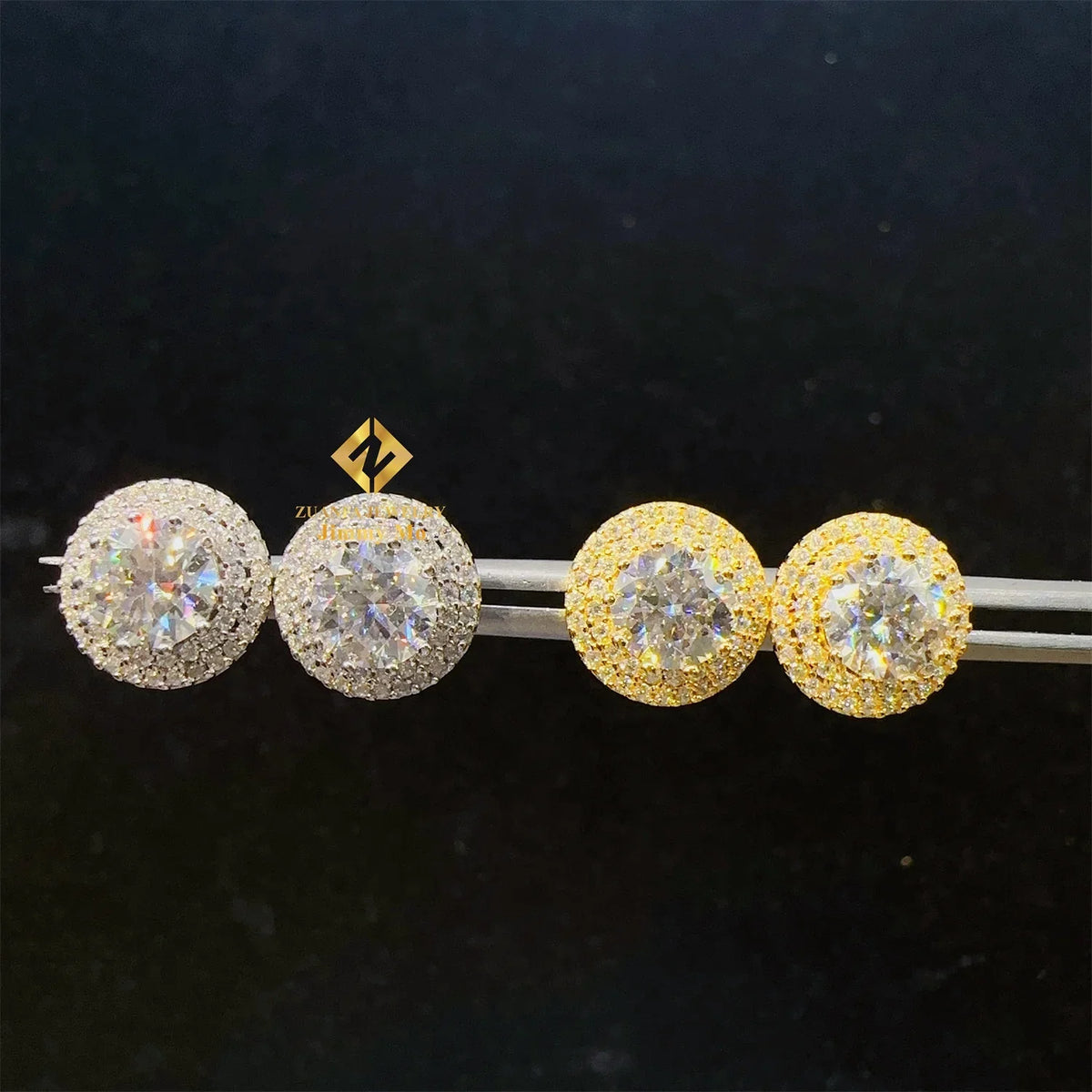 Men's Moissanite  Brilliant Cut Earrings - Yoyisjewelry