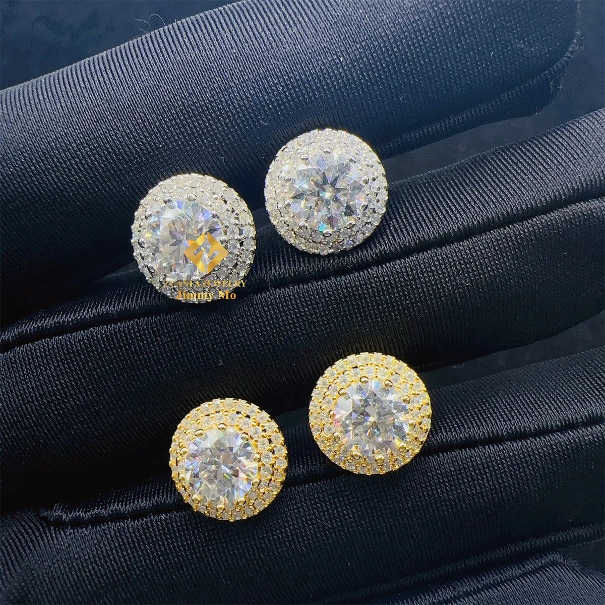 Men's Moissanite  Brilliant Cut Earrings - Yoyisjewelry