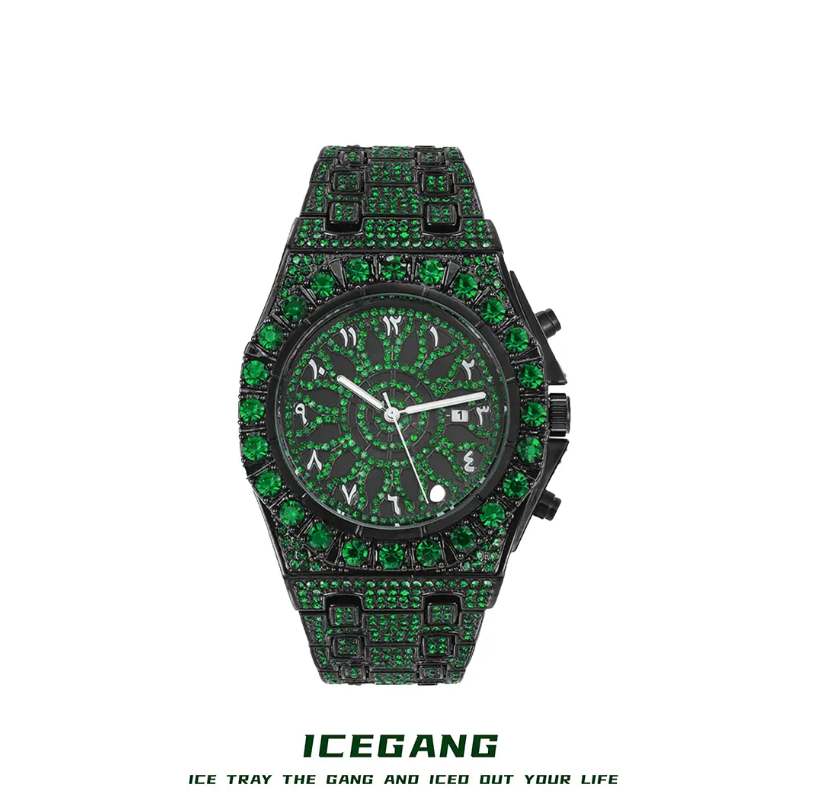 Icegang green kaleidoscope watch - Yoyisjewelry