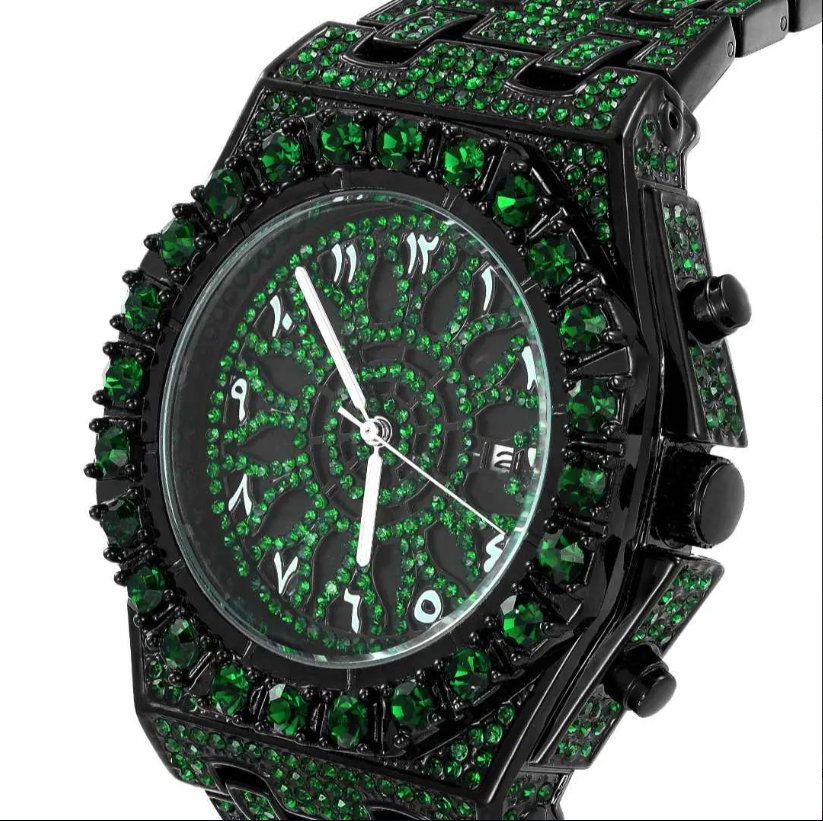 Icegang green kaleidoscope watch - Yoyisjewelry